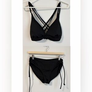 Joe Fresh Black Swimwear Bikini Set